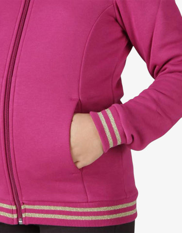 PUMA Essentials+ Glitter Full-Zip Tracksuit Violet/Black