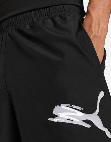 PUMA Essentials+ Logo Lab Cat Woven Shorts Black