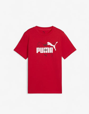 PUMA Essentials+ Logo Lab Summer Tee Red | MegaMall.bg