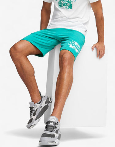 PUMA Essentials+ Palm Resort Sweat Shorts Turquoise | MegaMall.bg