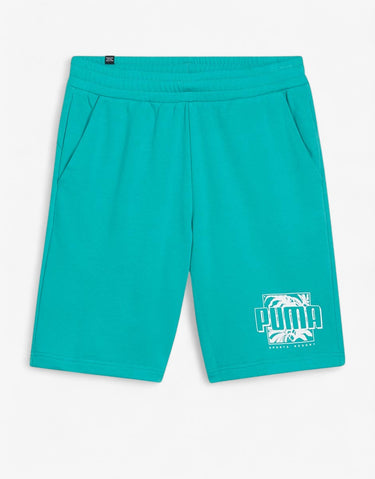 PUMA Essentials+ Palm Resort Sweat Shorts Turquoise | MegaMall.bg
