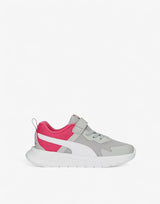 PUMA Evolve Run Mesh Alternative Closure Shoes Grey/Pink Jr | MegaMall.bg