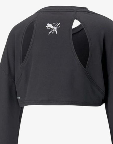 PUMA Forever Luxe Cloudspun Crop Top Black