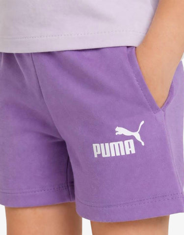 PUMA Minicats Tee And Shorts Set Purple
