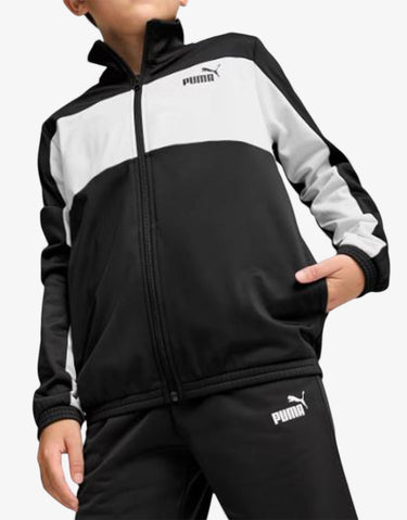PUMA Poly Colorblock Tracksuit Black/White | MegaMall.bg