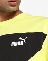 PUMA Power Colorblock Tee Yellow/Black | MegaMall.bg