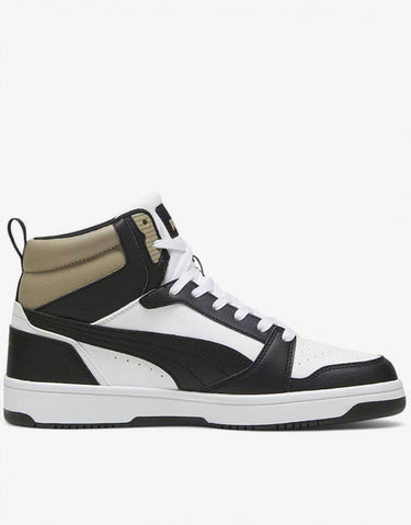 PUMA Rebound V6 Mid Shoes White/Black | MegaMall.bg