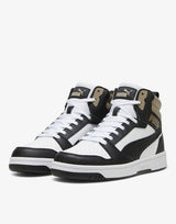 PUMA Rebound V6 Mid Shoes White/Black | MegaMall.bg