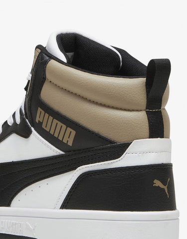 PUMA Rebound V6 Mid Shoes White/Black | MegaMall.bg