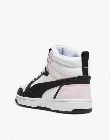 PUMA Rebound V6 Mid Shoes White/Black/Pink | MegaMall.bg