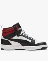 PUMA Rebound V6 Mid Shoes White/Black/Red | MegaMall.bg