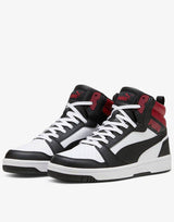 PUMA Rebound V6 Mid Shoes White/Black/Red | MegaMall.bg