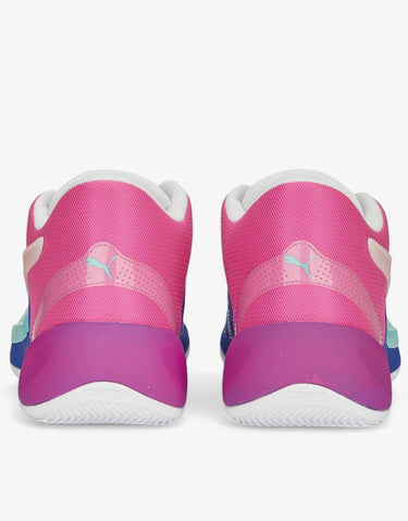 PUMA Rise Nitro Fadeaway Basketball Shoes Blue/Pink | MegaMall.bg
