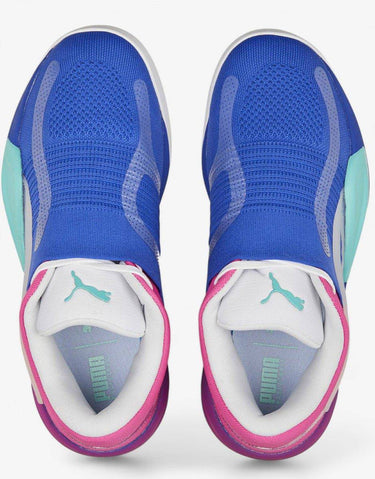 PUMA Rise Nitro Fadeaway Basketball Shoes Blue/Pink | MegaMall.bg