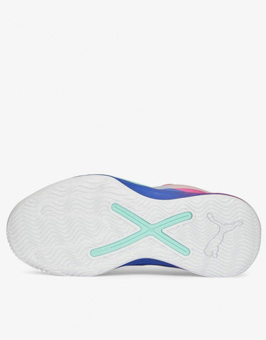 PUMA Rise Nitro Fadeaway Basketball Shoes Blue/Pink | MegaMall.bg