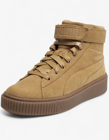 PUMA Suede Platform Mid Shoes Beige | MegaMall.bg