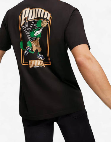 PUMA Team For The Fanbase Graphic Tee Black | MegaMall.bg