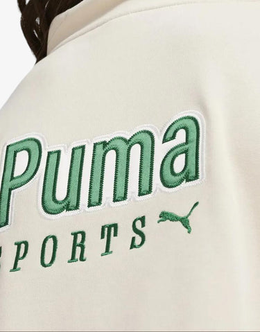 PUMA Team Half-Zip Crew Top Beige