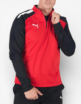 PUMA Тeam Liga Quarter-Zip Football Top Red/Black Червен S | MegaMall.bg