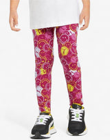 PUMA x Smiley World Printed Leggings Pink Розов 140 | MegaMall.bg