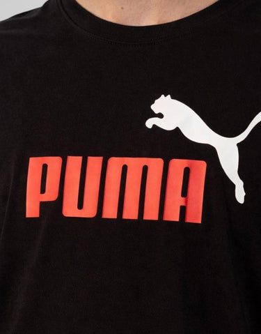 PUMA Essentials+ Two-Tone Logo Tee Black | MegaMall.bg