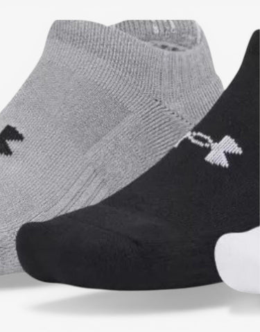 UNDER ARMOUR 3-Packs Performance Cotton No Show Socks Multi