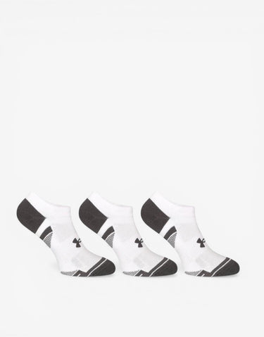 UNDER ARMOUR 3-Packs Performance Cotton No Show Socks White