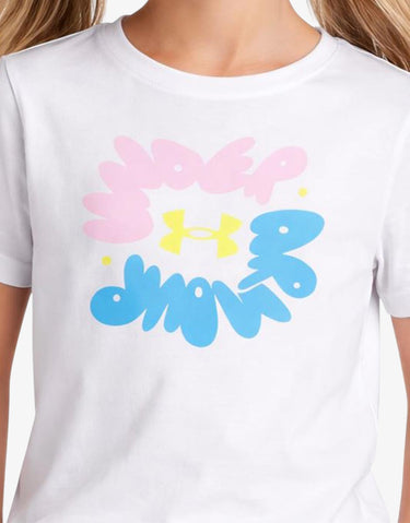 UNDER ARMOUR Bubble Wordmark Tee White