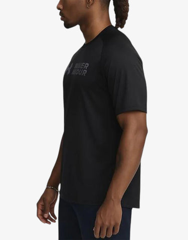 UNDER ARMOUR Tech Reflective Ss Tee Black