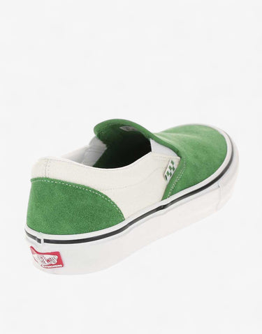 VANS Skate Classics Slip-On Shoes Green/White | MegaMall.bg