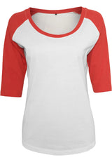 Ladies 3/4 Contrast Raglan Tee