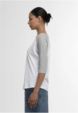 Ladies 3/4 Contrast Raglan Tee