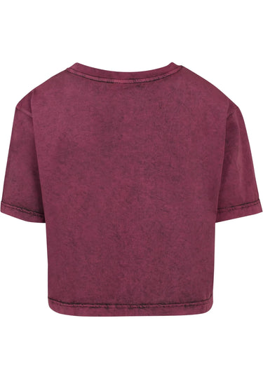 Ladies Acid Washed Cropped Tee