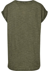 Ladies Spray Dye Extended Shoulder Tee