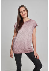 Ladies Spray Dye Extended Shoulder Tee