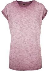 Ladies Spray Dye Extended Shoulder Tee