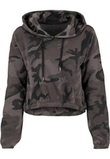Ladies Camo Cropped Hoody