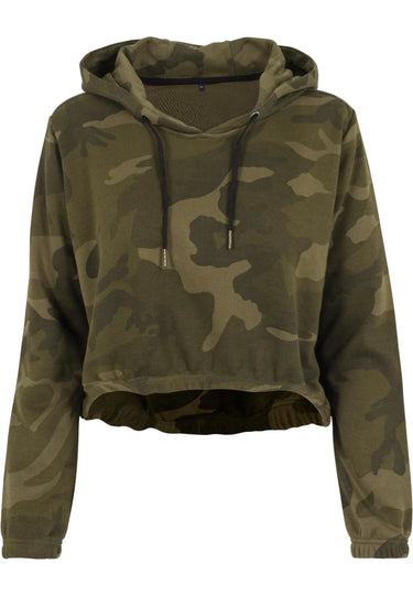 Ladies Camo Cropped Hoody