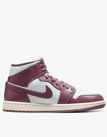 NIKE Air Jordan 1 Mid Shoes Mauve/White | MegaMall.bg