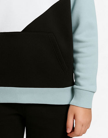PUMA Power Colorblock Hoodie Turquoise/Black | MegaMall.bg